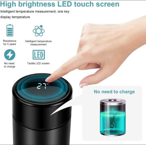 500ML, Led Temperature water Bottle With Touch Led sensor
